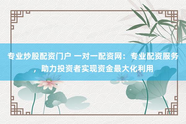 专业炒股配资门户 一对一配资网：专业配资服务，助力投资者实现资金最大化利用