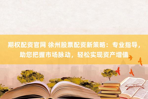 期权配资官网 徐州股票配资新策略：专业指导，助您把握市场脉动，轻松实现资产增值