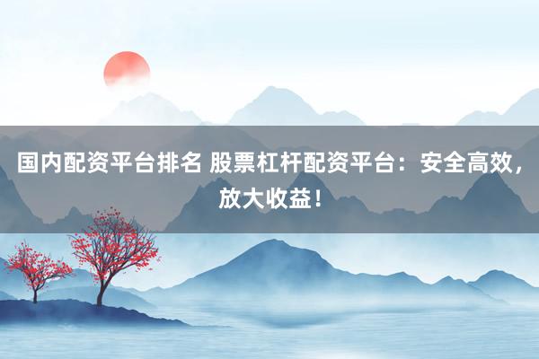 国内配资平台排名 股票杠杆配资平台：安全高效，放大收益！